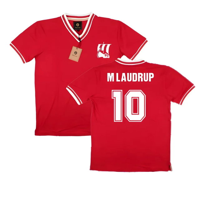 False Nein Denmark Home Shirt (M LAUDRUP 10)-SoccerKits Hub | Buy Soccer Jerseys Online